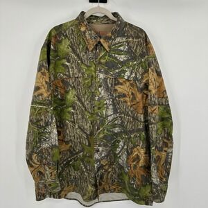 RedHead Silent Hide Camo Mossy Oak Obsession Long Sleeve Button Up Shirt 2XL
